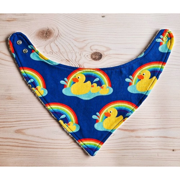 Rainbow-Duckies - Dribble Bib by Simpson + C